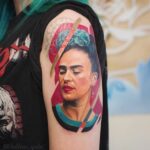 tatouage Frida Kahlo, tatouage bras, tatouage couleur, Galina Simakina, Excess tattoo