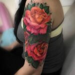 Tatouage roses, tatouage couleur, galina Simakina, Excess tattoo
